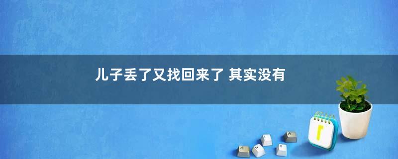 儿子丢了又找回来了 其实没有儿子